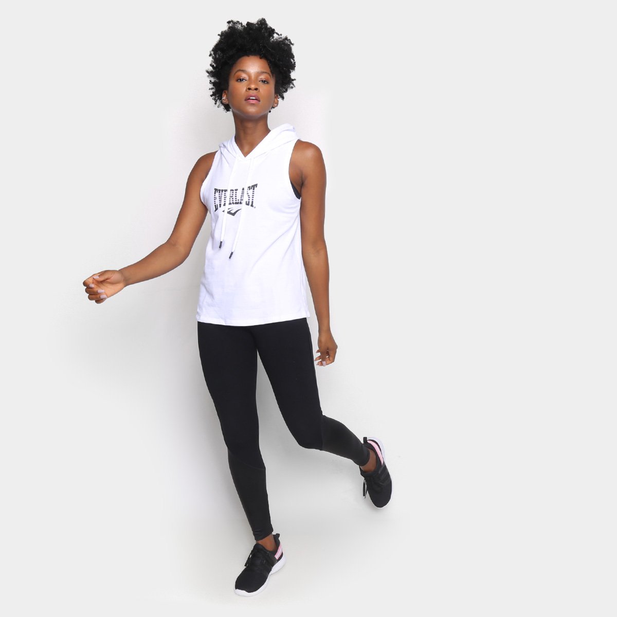 Regata Everlast Logo Capuz Feminina - Tam: P - 3