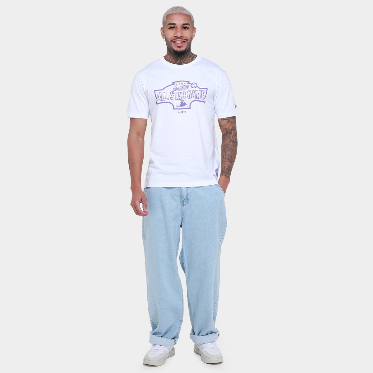 Camiseta New Era All Core Mlb Houast Whi Masculina - Tam: P - 4