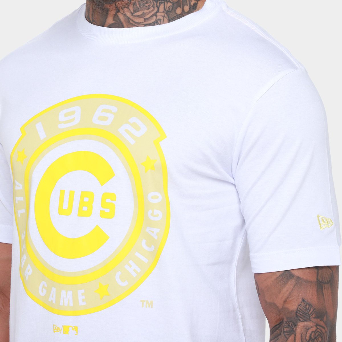 Camiseta New Era All Core Mlb Chicub Whi Masculina - Tam: P - 2