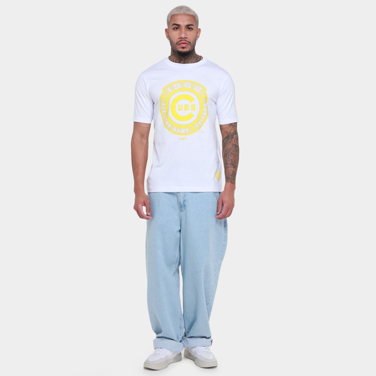 Camiseta New Era All Core Mlb Chicub Whi Masculina - Tam: P - 4