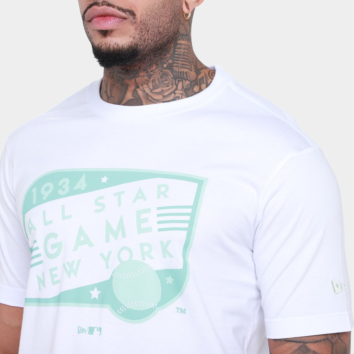 Camiseta New Era All Core Mlb Neymet Whi Masculina - Tam: P - 2