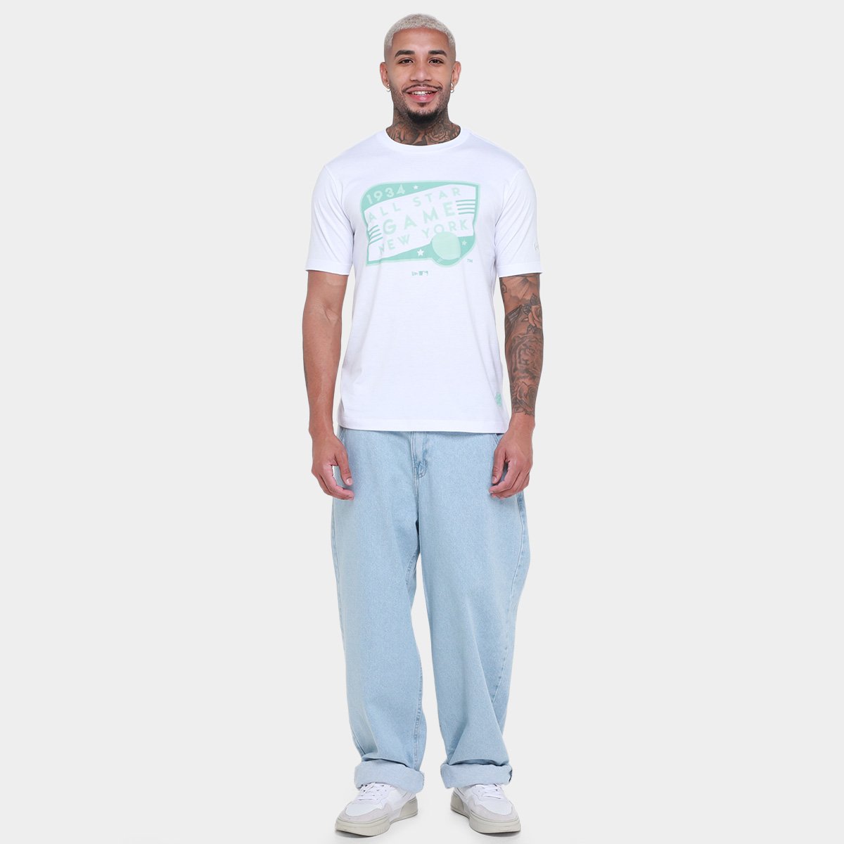 Camiseta New Era All Core Mlb Neymet Whi Masculina - Tam: P - 4