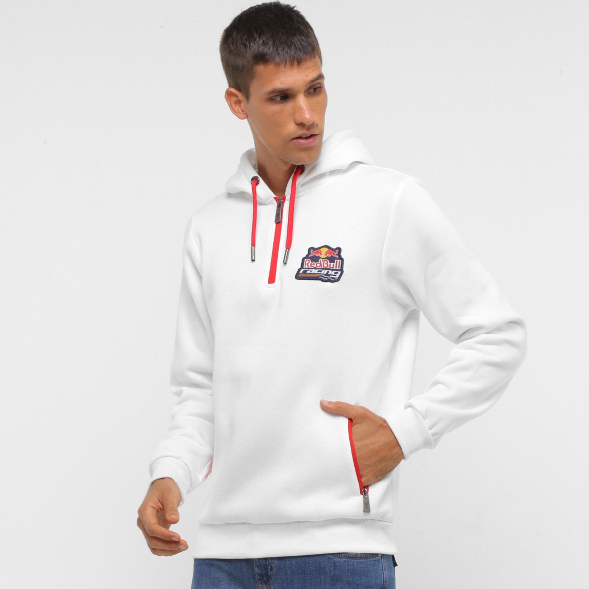 Moletom Red Bull Meio Ziper Mescla Racing Rbr Masculino