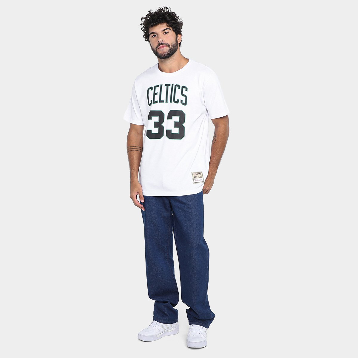 Camiseta Mitchell & Ness Boston Celtics Bird Masculina - Tam: P - 4