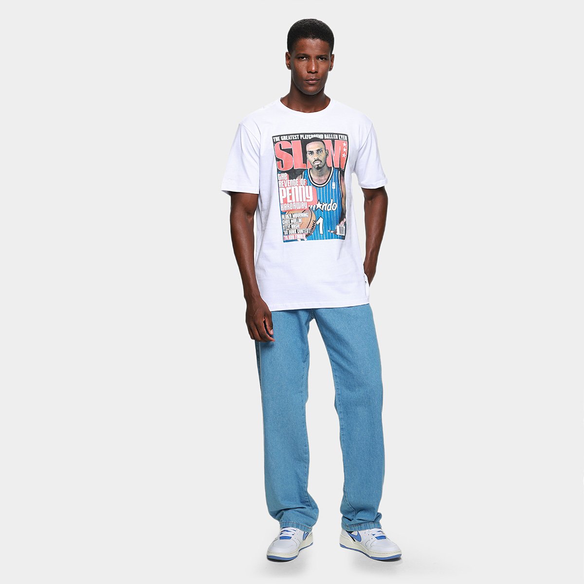Camiseta Mitchell & Ness Orlando Magic Slam Hardaway Masculina - Tam: G - 4