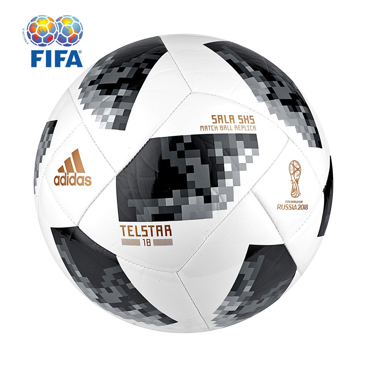 Bola Futsal Adidas Telstar 18 5x5 Copa do Mundo FIFA