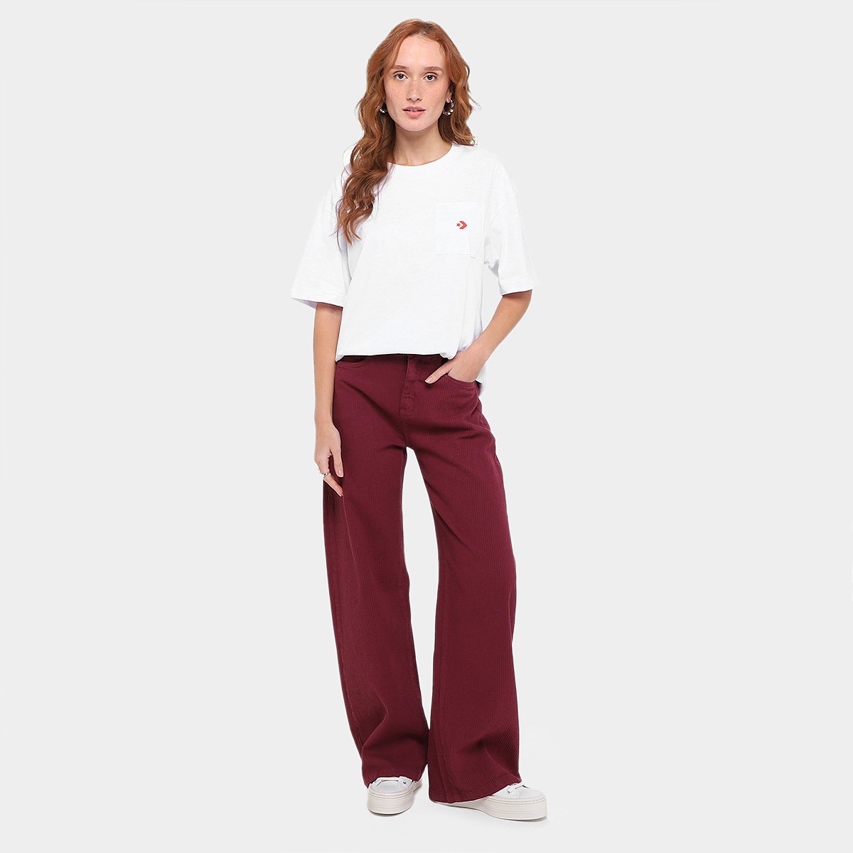 Camiseta Converse Go-To Rose Pock Feminina - Tam: P - 3