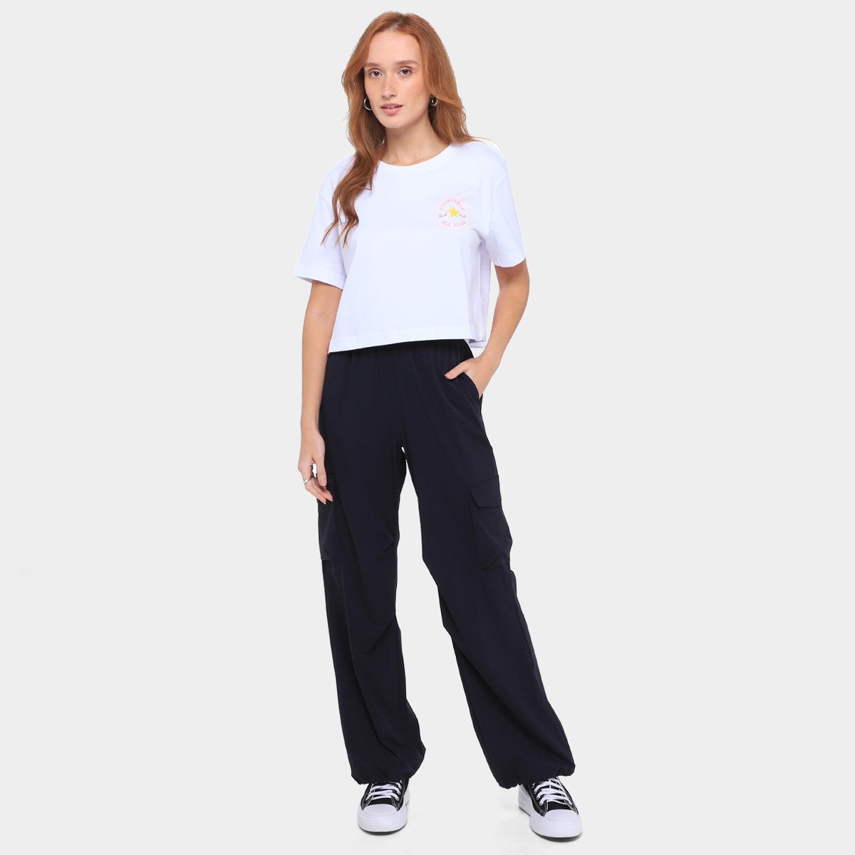 Camiseta Converse Go-To As Pach Cropped Feminina - Tam: P - 3