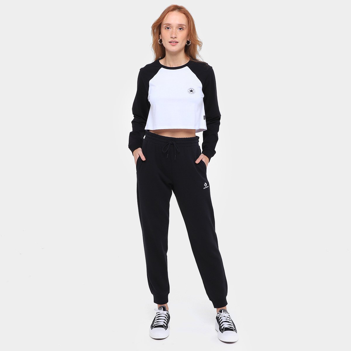 Camiseta Converse Raglan Manga Longa Feminina - Tam: EP - 3