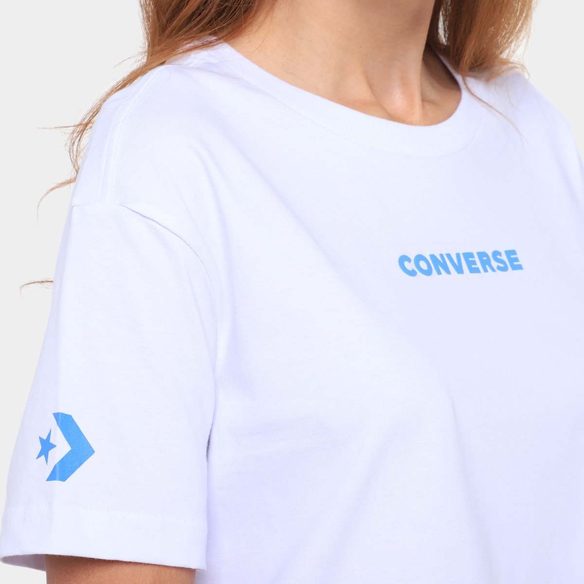 Camiseta Converse Cropped Puff Oversized Feminina - Tam: EP - 2