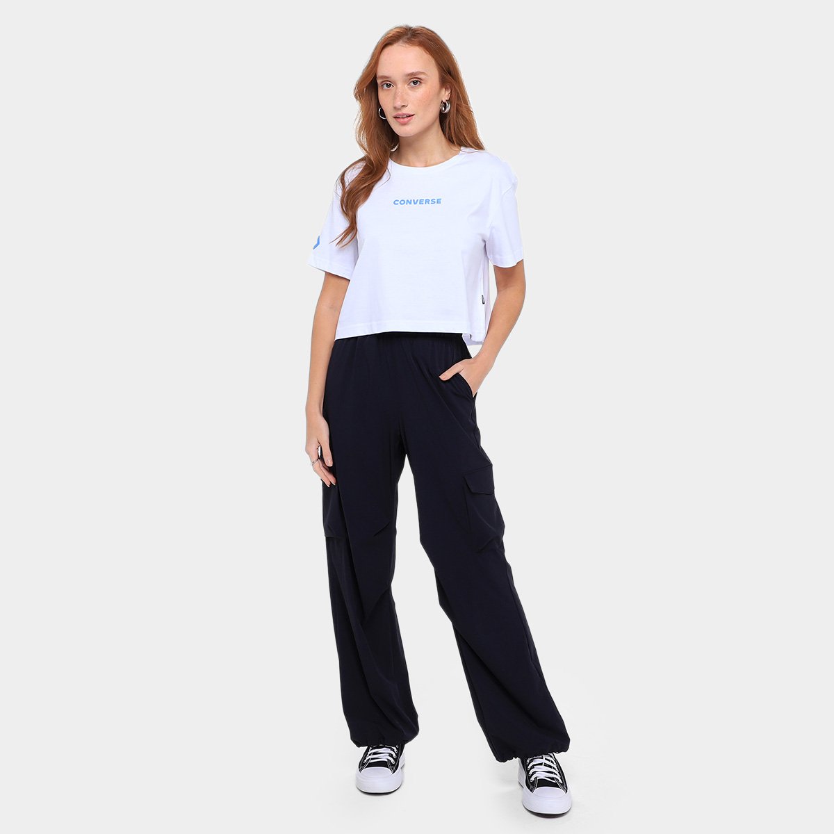Camiseta Converse Cropped Puff Oversized Feminina - Tam: EP - 3