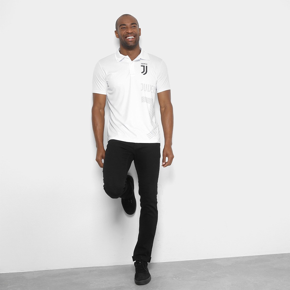 camisa polo juventus shadow masculina