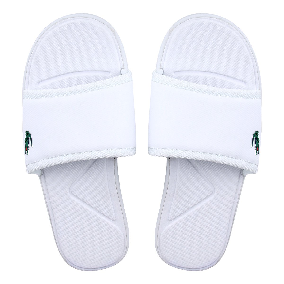 Chinelo Couro Lacoste Slide Sport Masculino