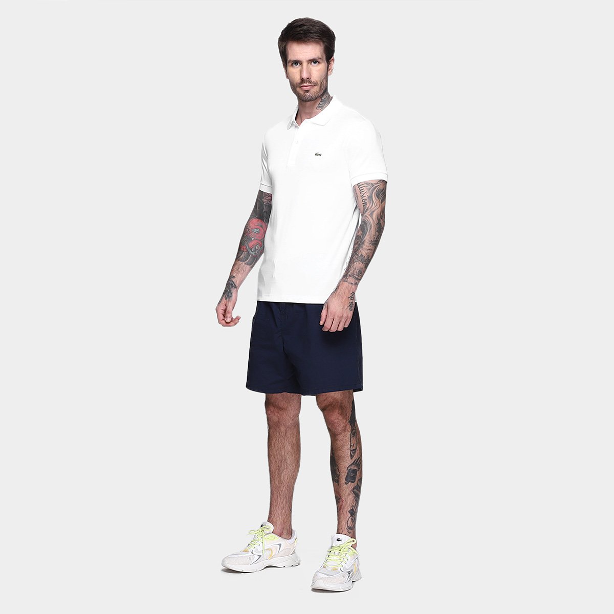 Camisa Polo Lacoste Regular Fit Algodão Leve Masculina - Tam: XEEGG - 3