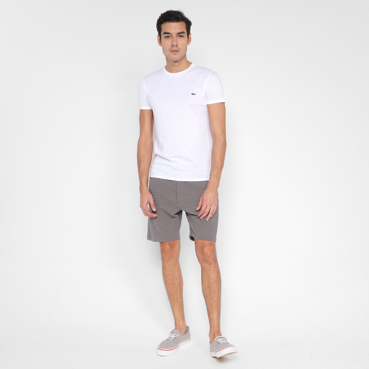 Camiseta Lacoste Logo Masculina - Tam: GG - 3