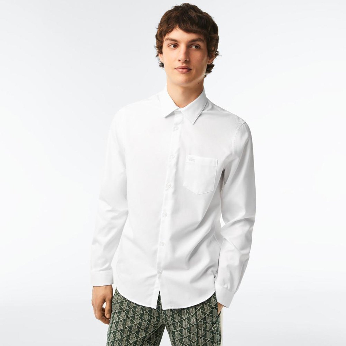 Camisa Social Masculina Manga Longa Lacoste - Tam: 46 - 1