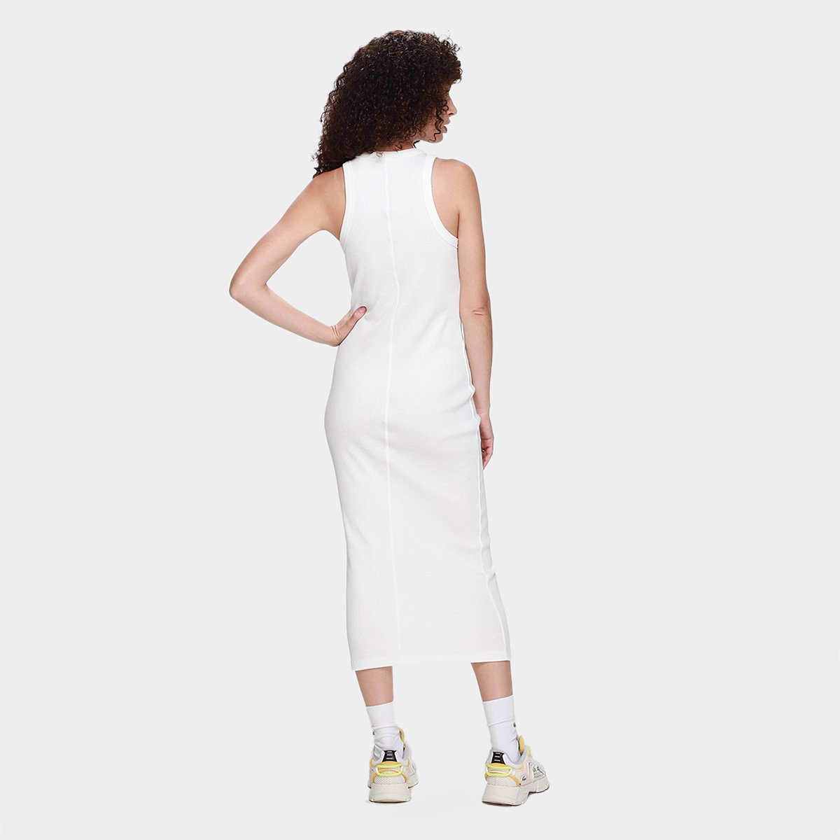 Vestido Tubinho Lacoste Canelado Casual Feminino - Tam: P - 1