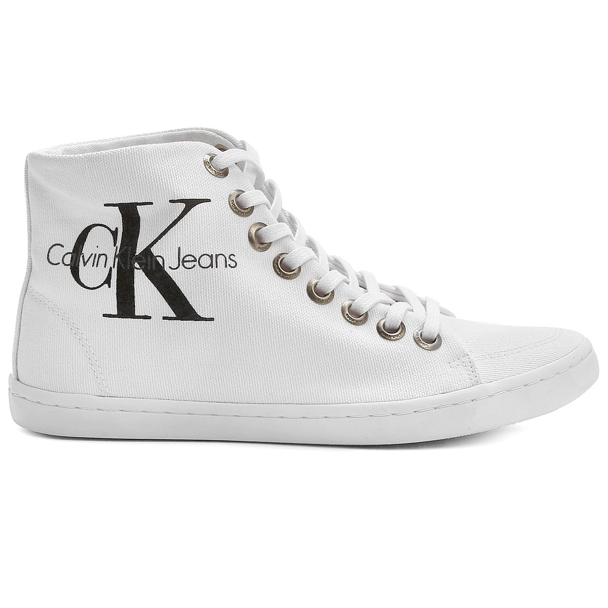 Tênis Calvin Klein Cano Alto Logo CK
