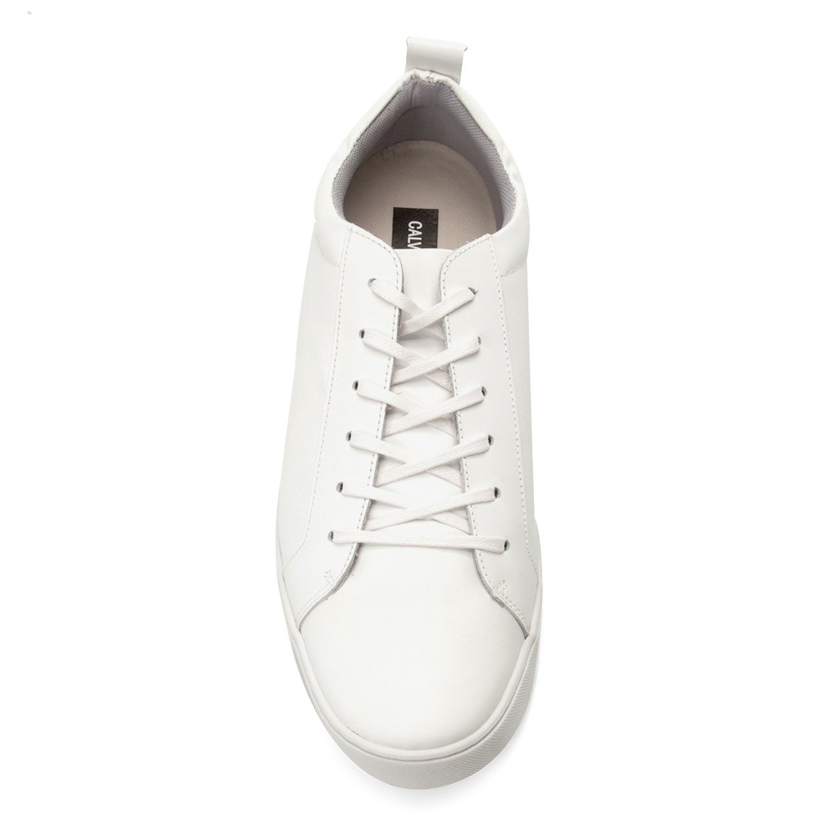 tênis couro calvin klein relevo logo masculino
