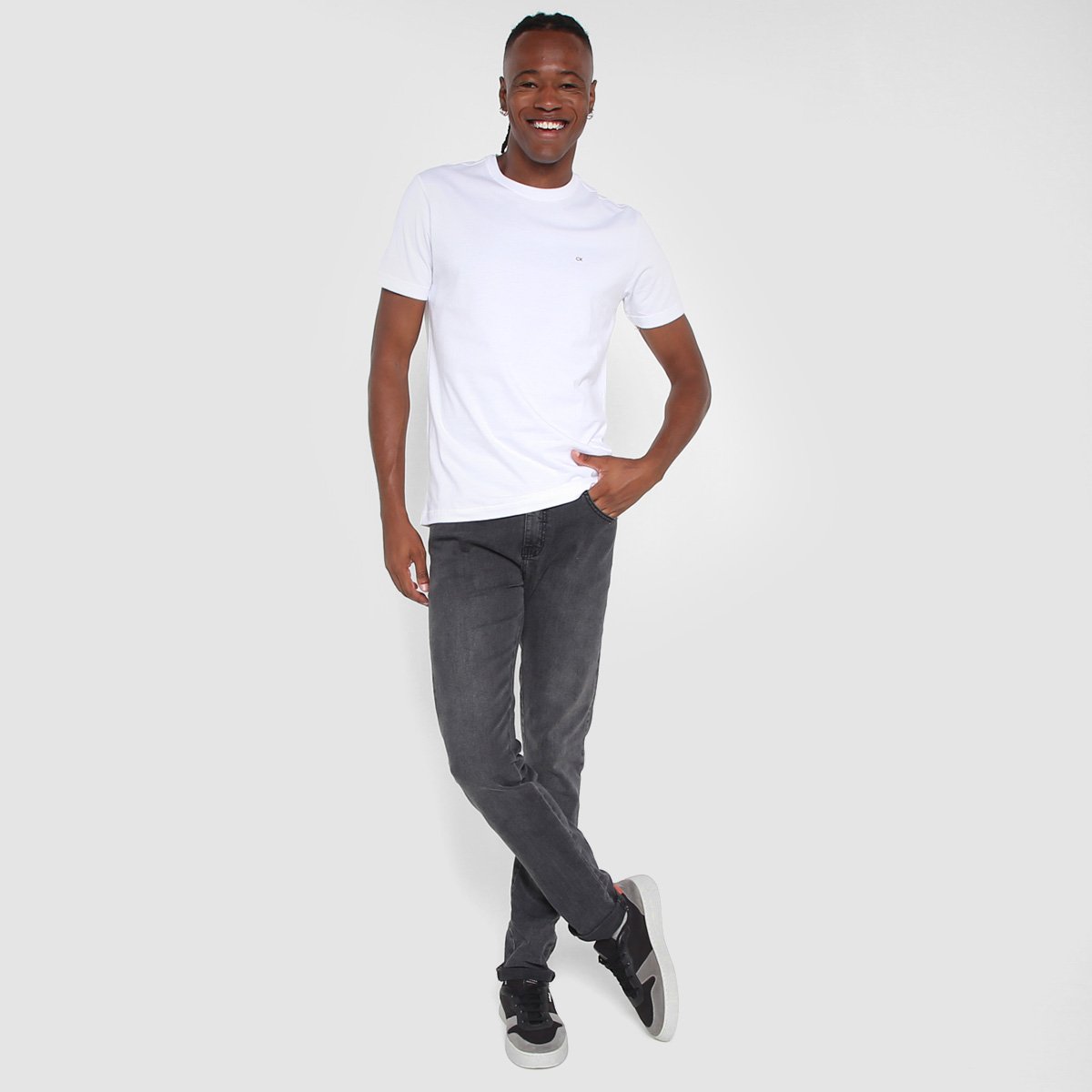 Camiseta Calvin Klein Básica Meia Malha Masculina - Tam: P - 3