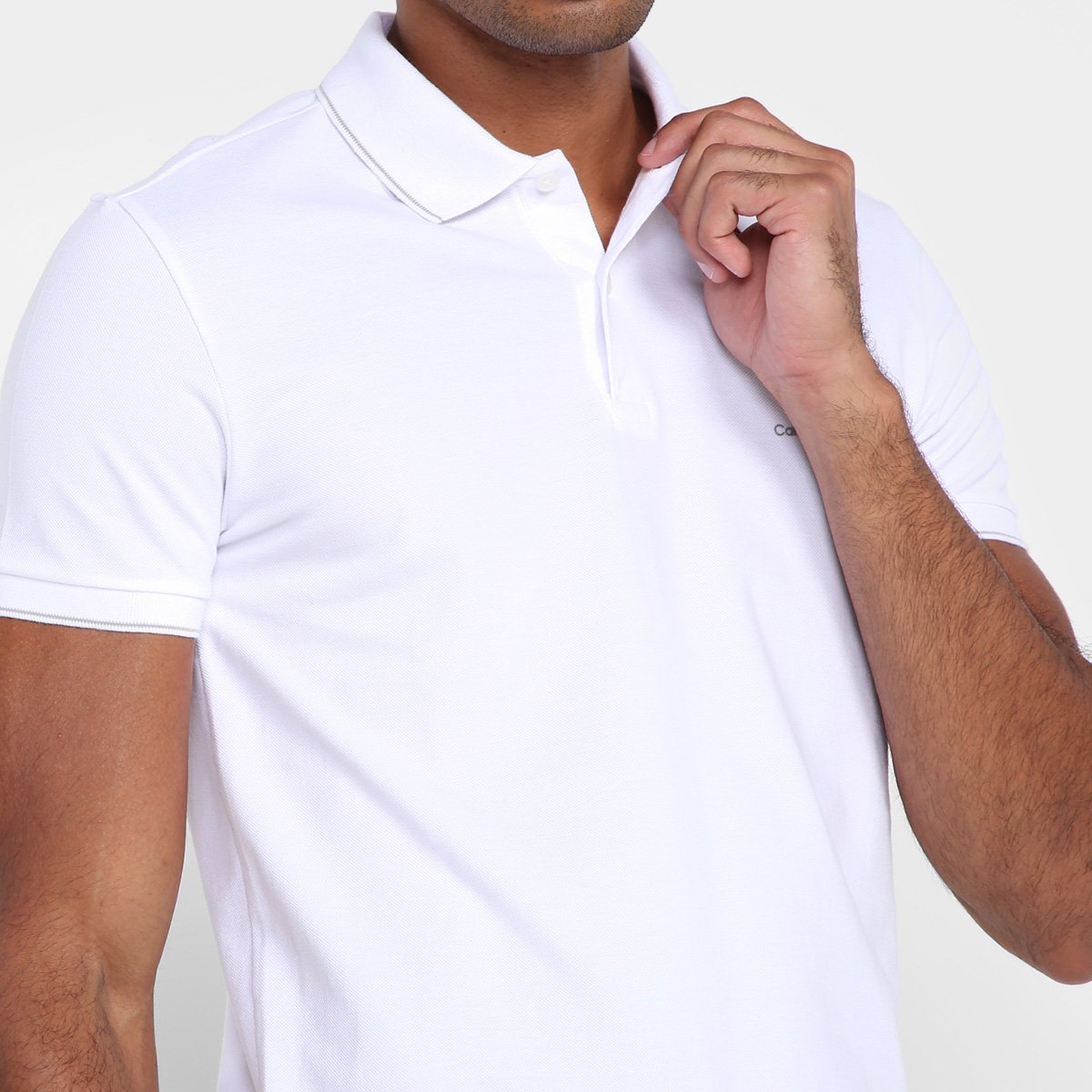 Camisa Polo Slim Calvin Klein Masculina - Tam: GG - 2