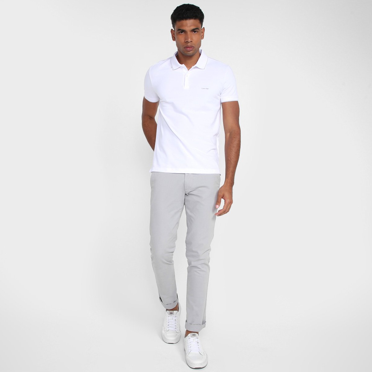 Camisa Polo Slim Calvin Klein Masculina - Tam: GG - 3