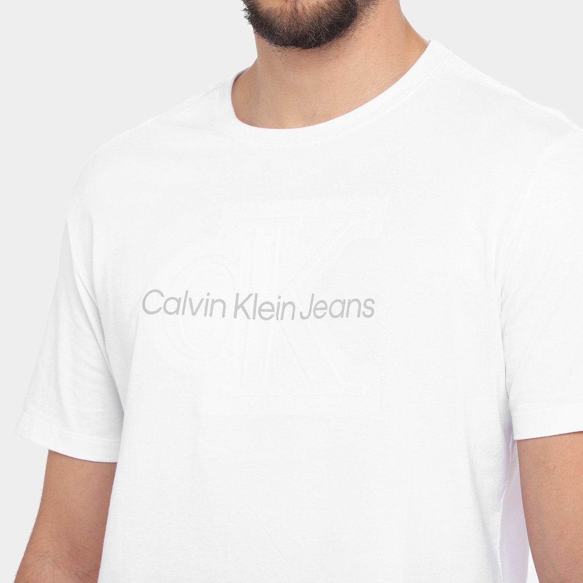Camiseta Calvin Klein Embossed Masculina - Tam: P - 2