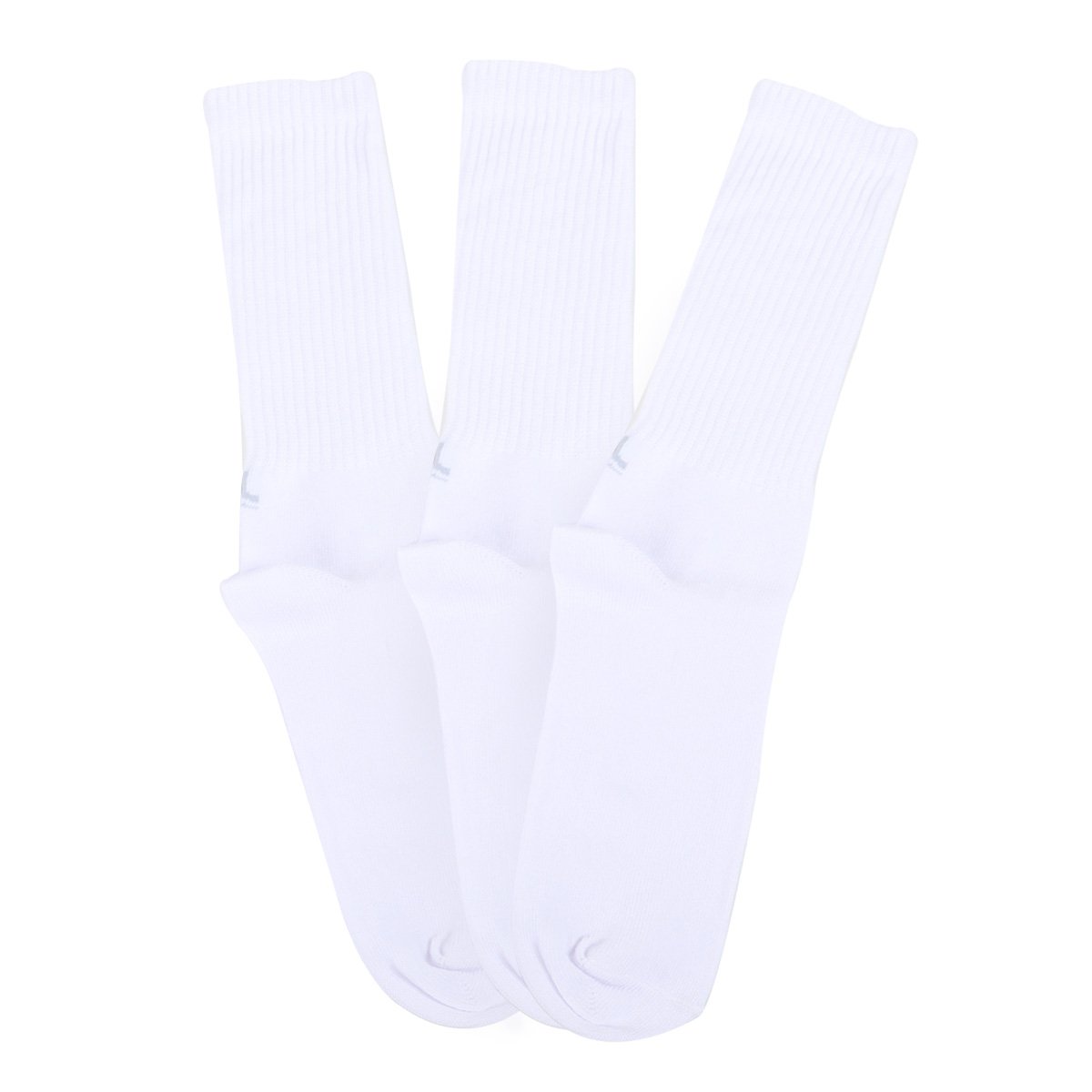 Kit Meias Cano Longo Sport 3 Peças Masculinas - Tam: 37/40 - 2