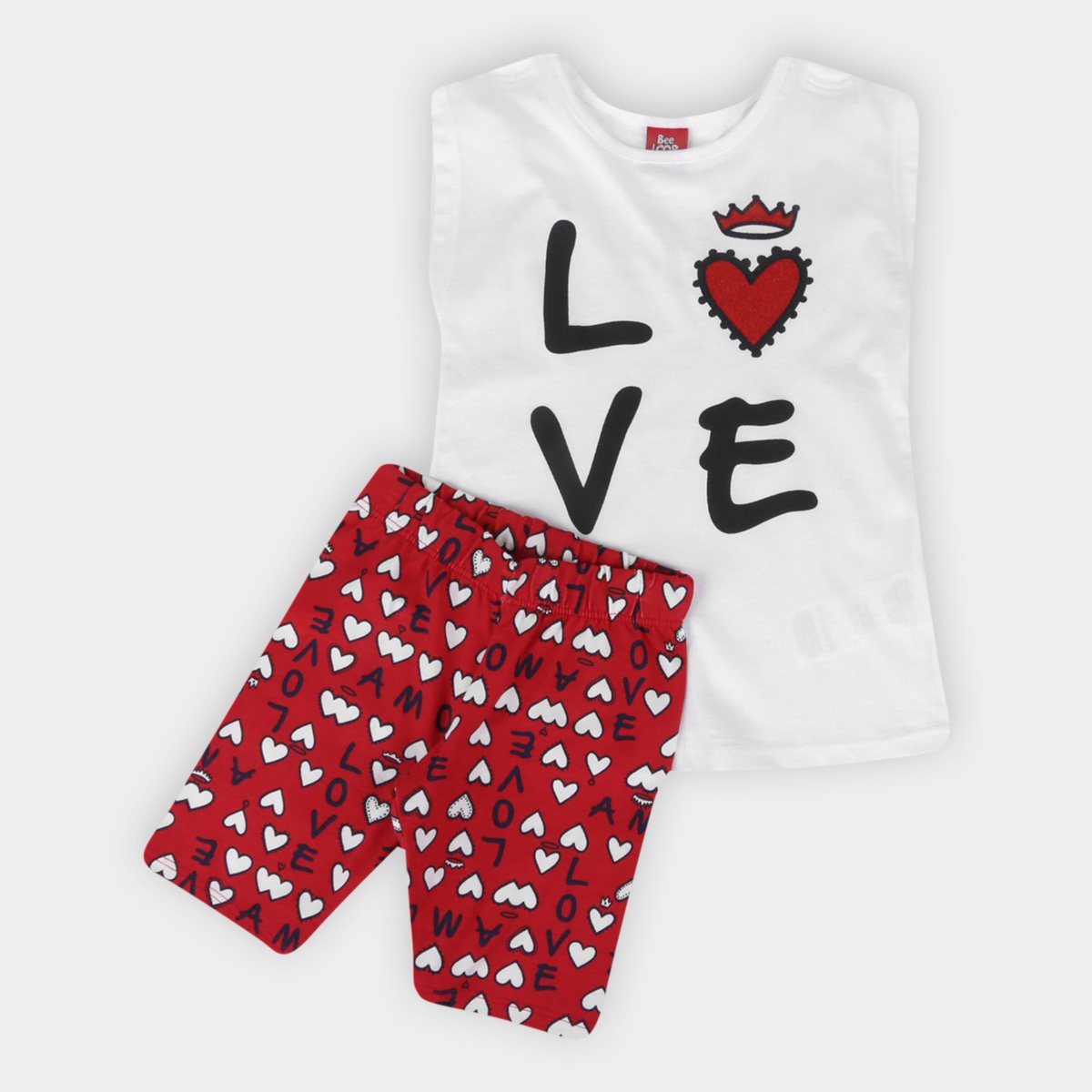 Conjunto Infantil Curto Bee Loop Love Feminino