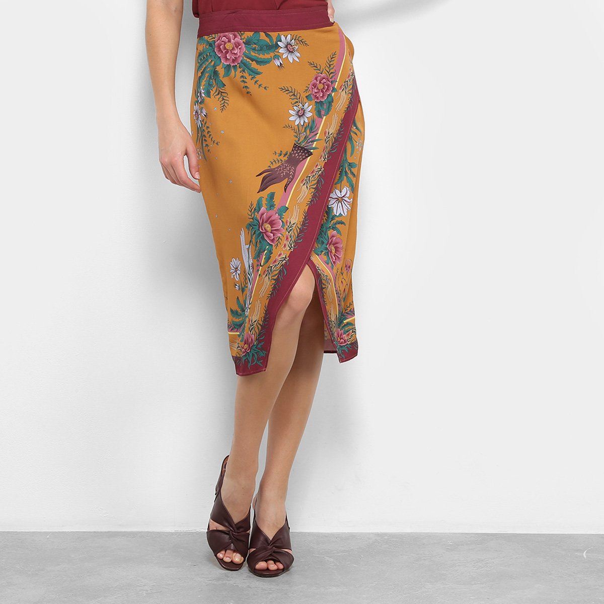 Saia Colcci Transpassada Floral