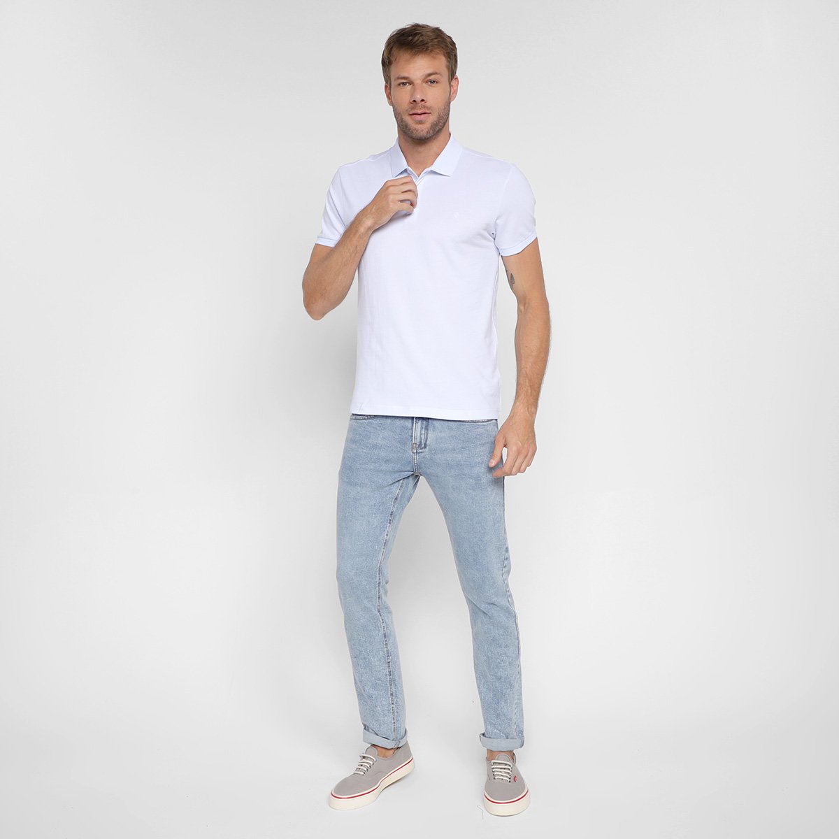 Camisa Polo Forum Piquet Masculina - Tam: EGG - 3