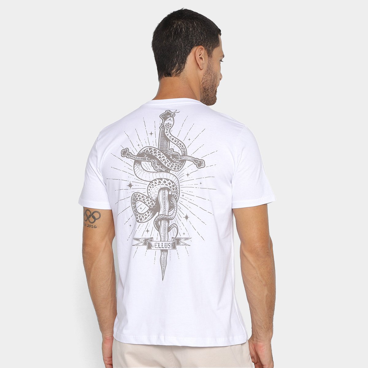 Camiseta Ellus Knife & Snake Classic Masculina - Tam: P - 1