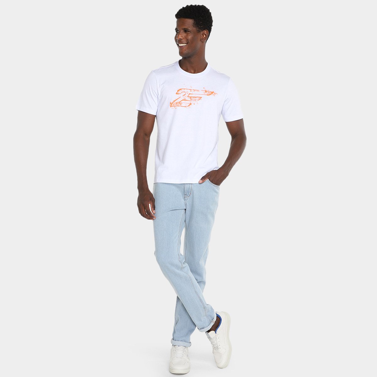 Camiseta Ellus Fine 2E Paint Classic Masculina - Tam: M - 3