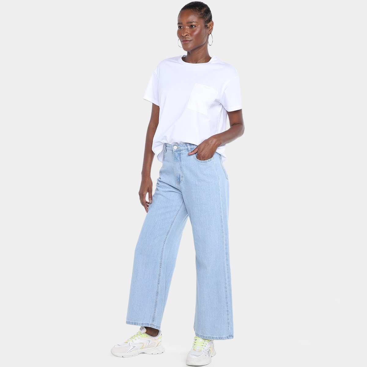 Camiseta Cropped Ellus Pocket Hotfix Feminina - Tam: G - 3