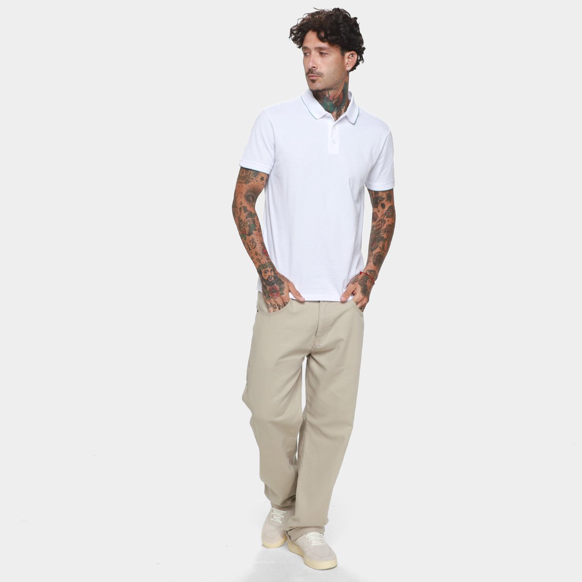 Camisa Polo Ellus Lisa Casual Masculina - Tam: M - 3