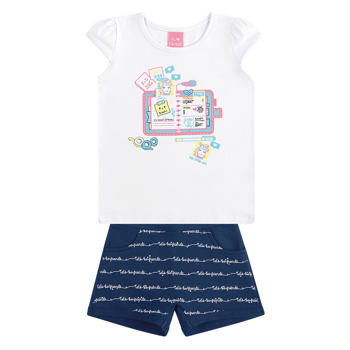 Conjunto Bebê Kamylus Friends Feminino