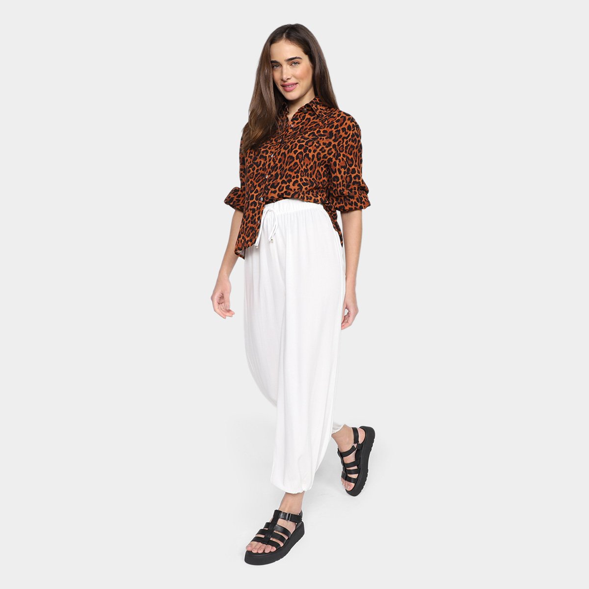 Calça Aladim Lança Perfume Cintura Alta Feminina - Tam: P - 1