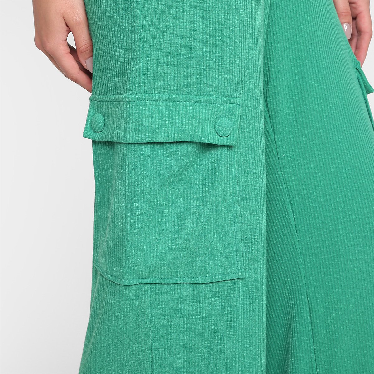 Calça Wide Leg Lança Perfume Com Bolso Cargo Feminina - Tam: M - 3