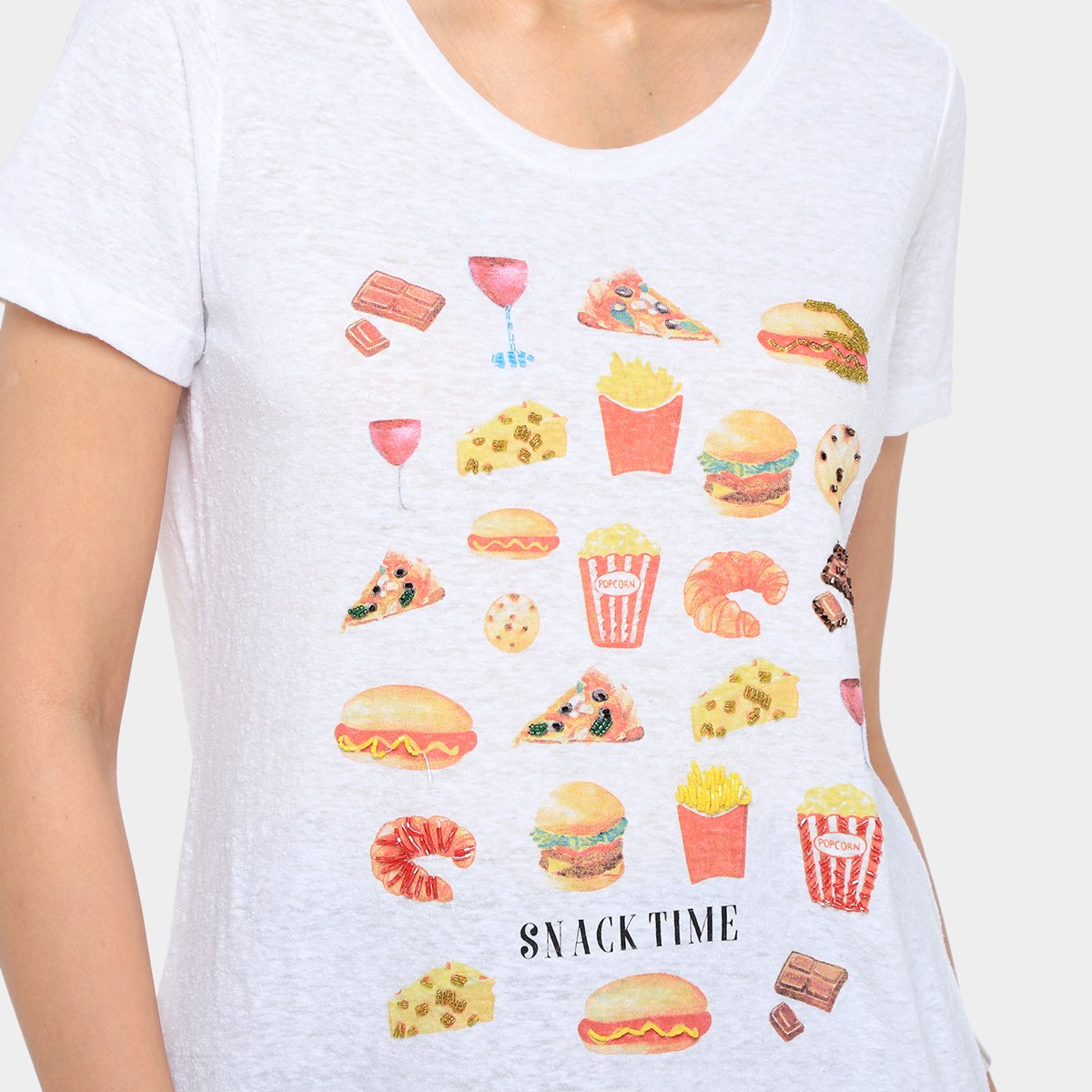 Camiseta Canal Snack Bordada - Tam: G - 2