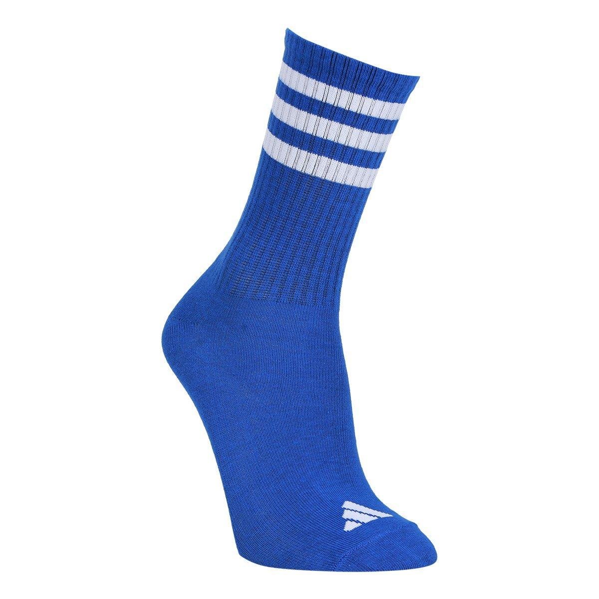 Kit Meia Infantil Adidas Crew Com 3 Pares - Tam: P - 3