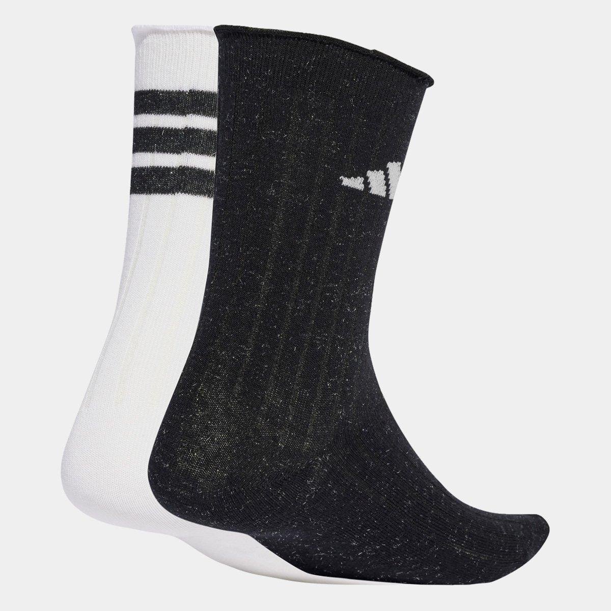 Kit Meia Adidas Glow Com 2 Pares - Tam: 43/45 - 1