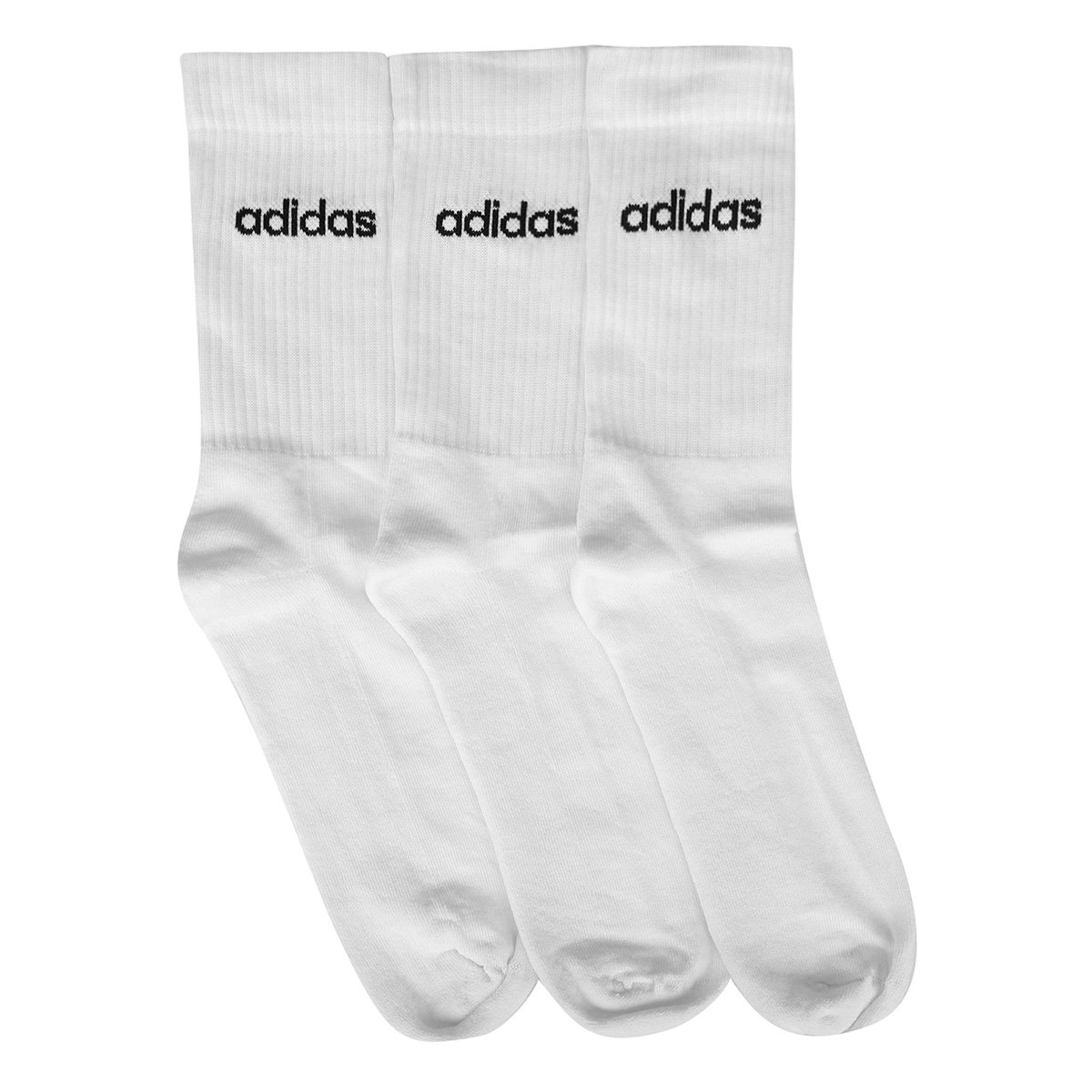 Kit Meia Adidas Cano Alto Com 3 Pares - Tam: 43/45 - 2