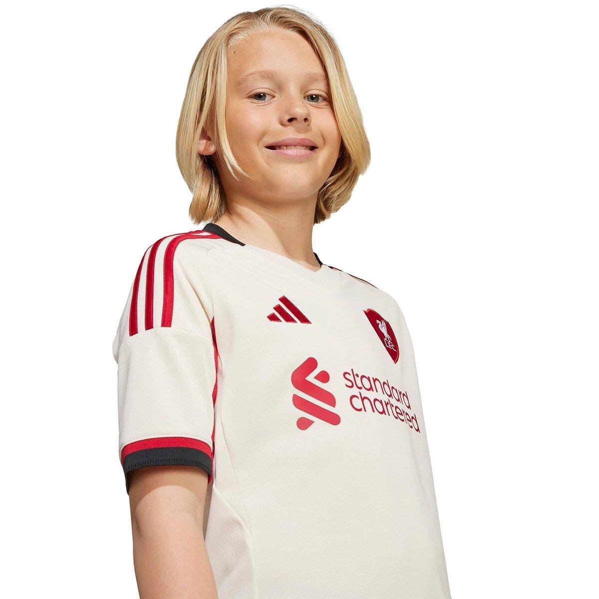 Camisa Infantil Away Liverpool 25/26 s/n Torcedor Adidas - Tam: 7/8A - 5