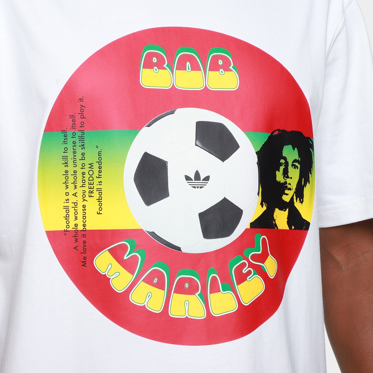 Camiseta Jamaica Adidas Bob Marley Originals Masculina - Tam: EGG - 2
