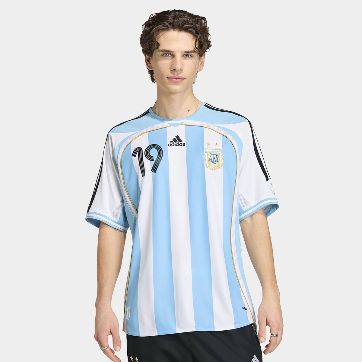 Camisa Seleção Argentina Home 2006 Messi Nº19 Adidas Masculina - Tam: P - 4
