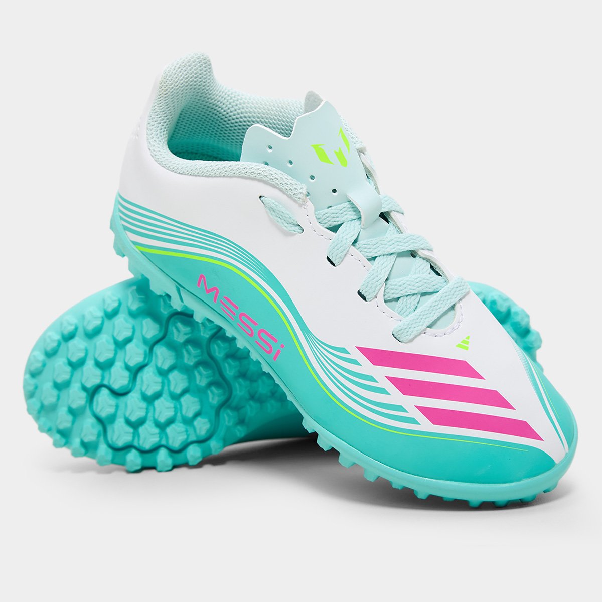 Chuteira Society Infantil Adidas F50 Messi Club Unissex - Tam: 26 - 1