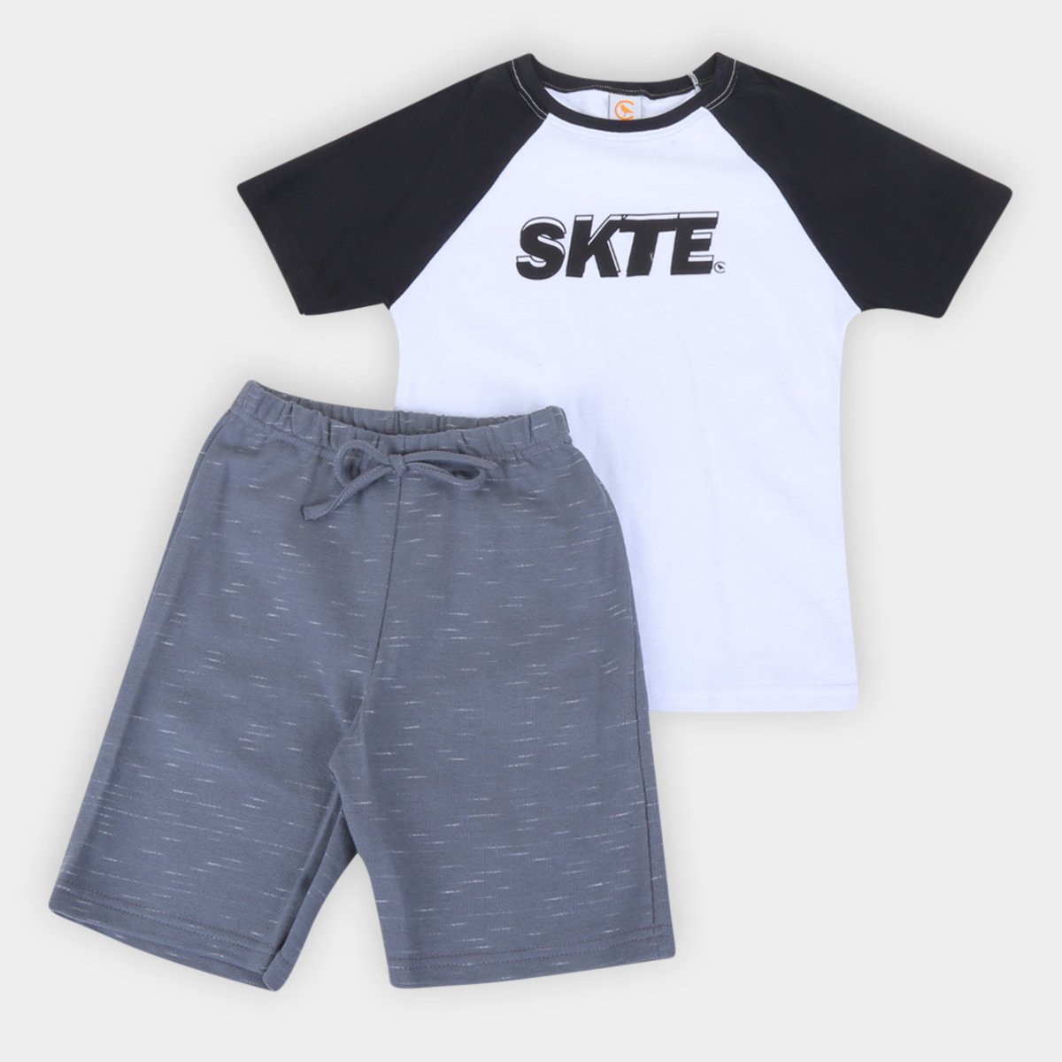 Conjunto Infantil Costão Camiseta Raglan E Bermuda Masculina