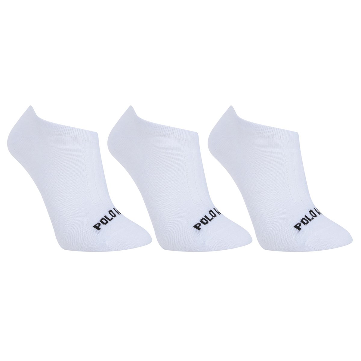 Kit Meia Polo Wear Soquete Feminina - 3 Peças