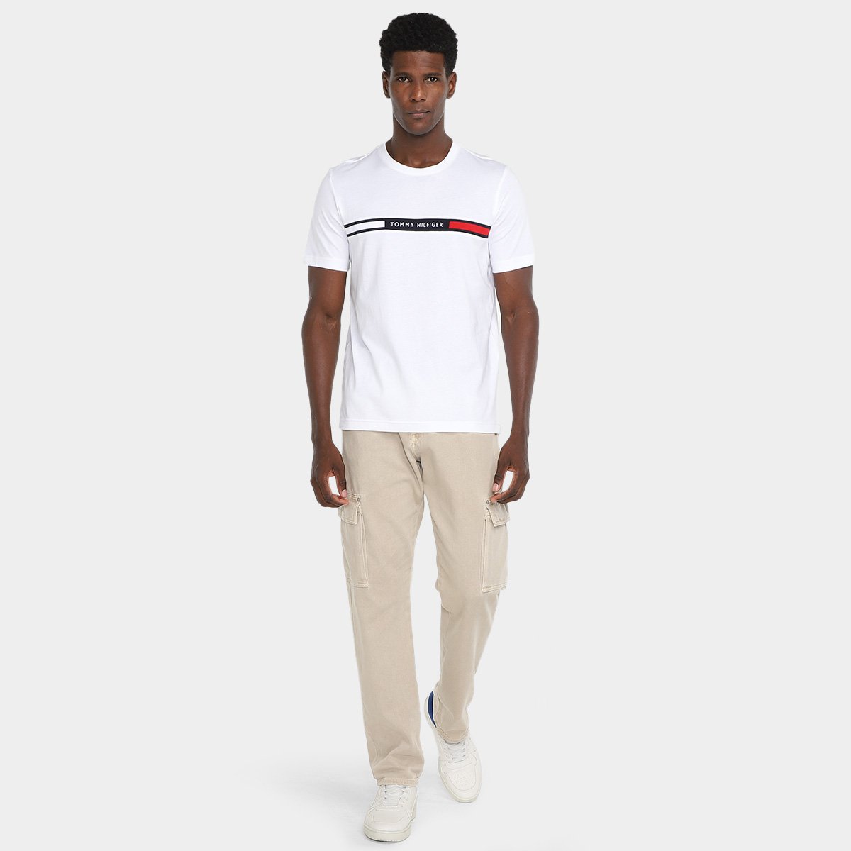 Camiseta Tommy Hilfiger Chest Insert Masculina - Tam: P - 3