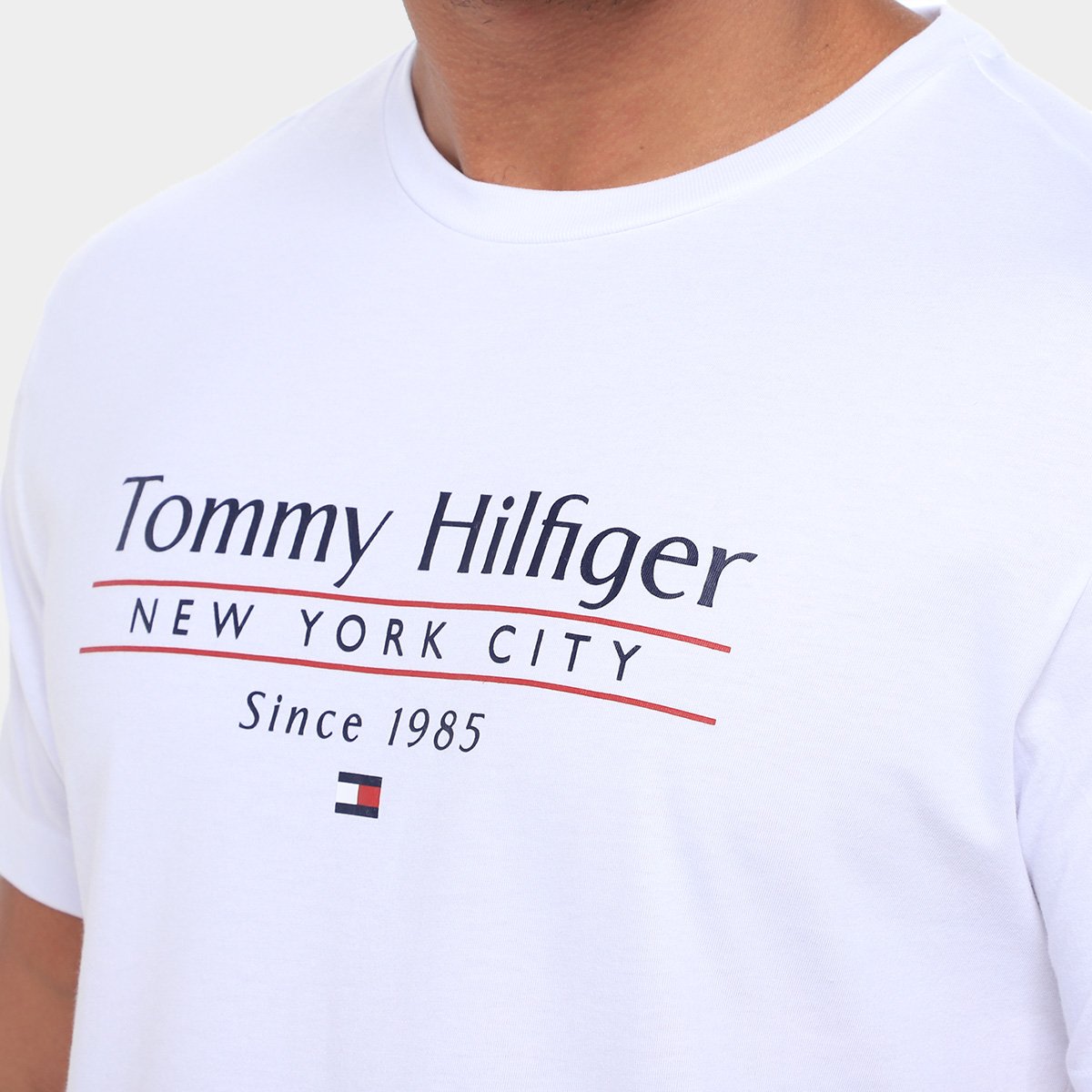 Camiseta Tommy Hilfiger Center Stack Masculina - Tam: GG - 2